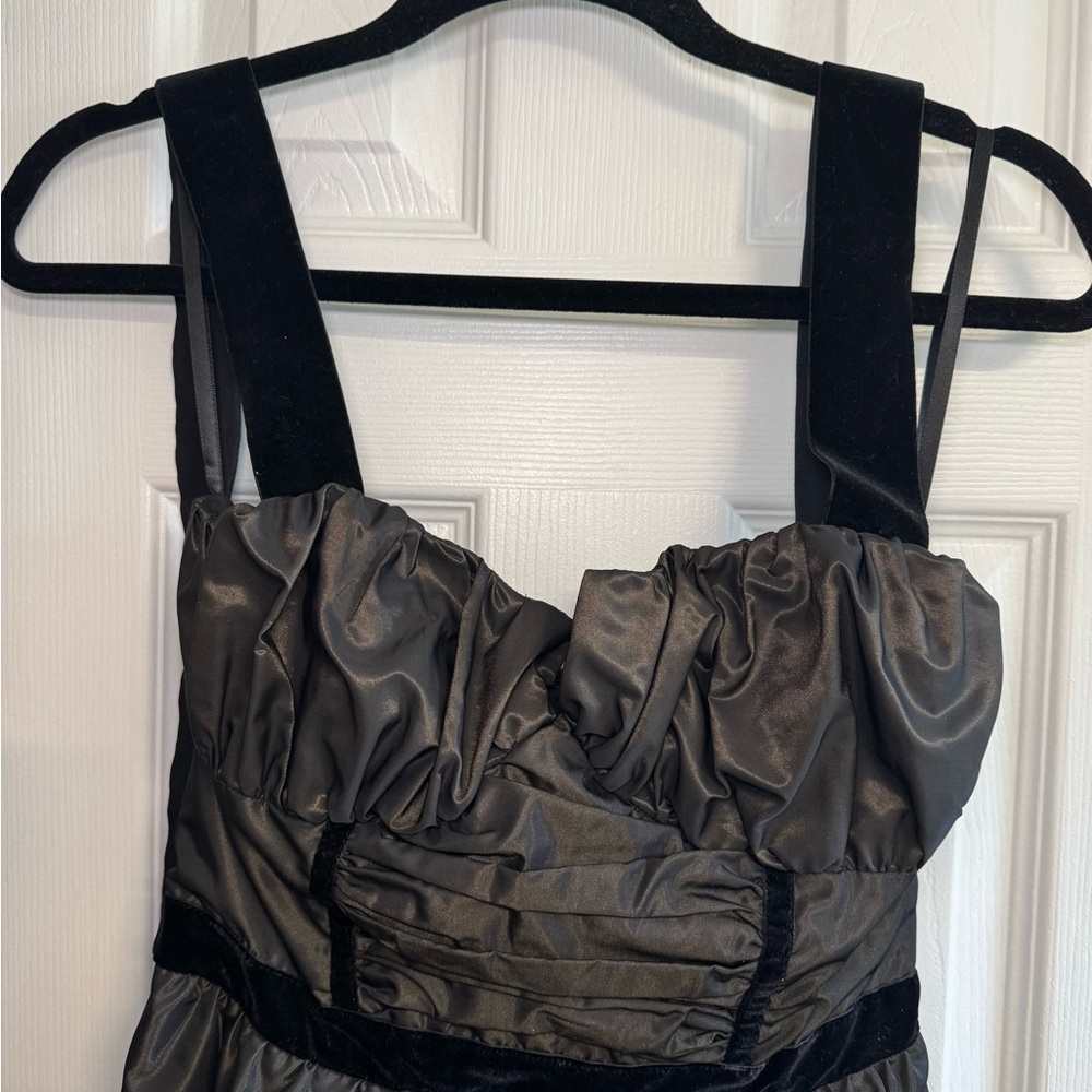 BCBGeneration Chocolate and Black Satin Dress